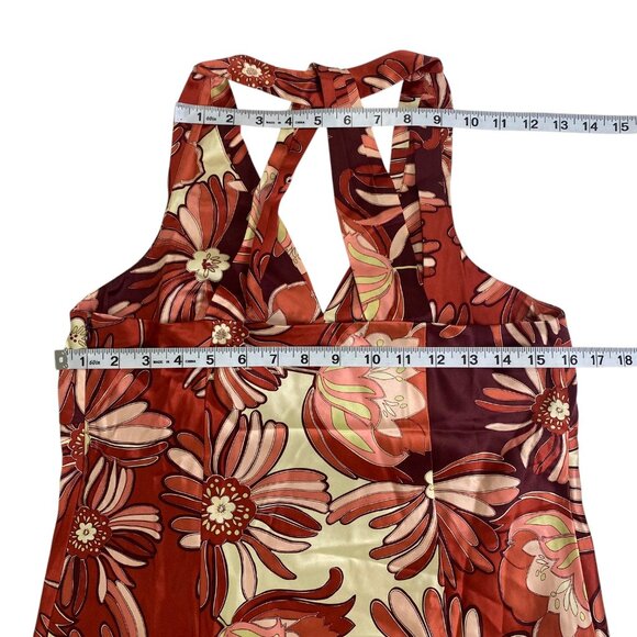 Loft Babydoll Slip Dress | 8 | Silk Blend Floral | Forest Fairy Whimsy Coquette - Picture 8 of 11